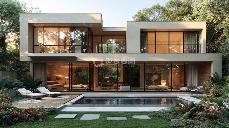 私家庭院花园泳池3