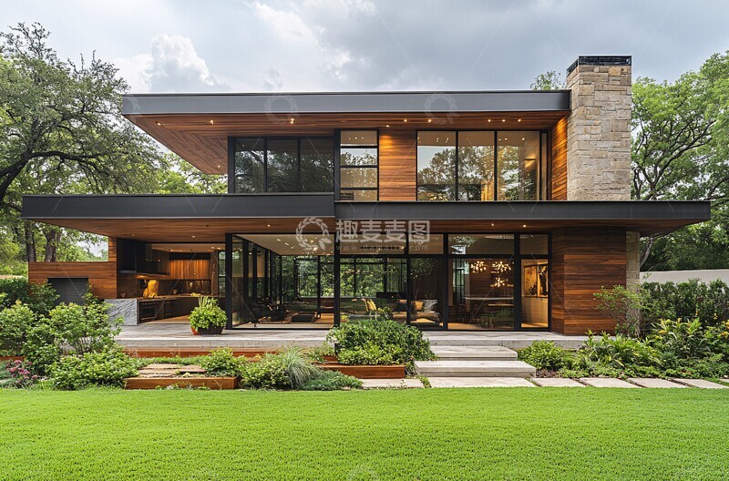 高清大图下载【趣麦麦图】木屋混凝土结构2