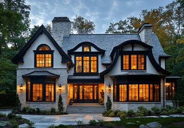 黑白经典住宅外立面3