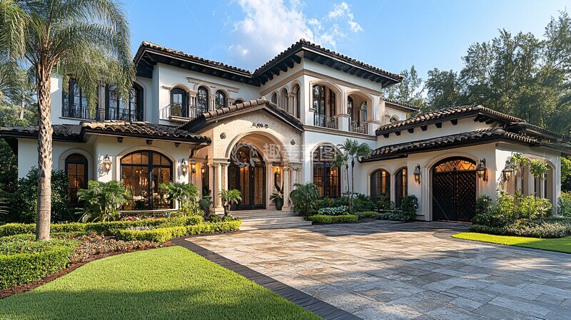 高清大图下载【趣麦麦图】白墙棕饰别墅3