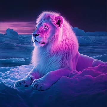 霓虹狮子霓虹狮子色彩3