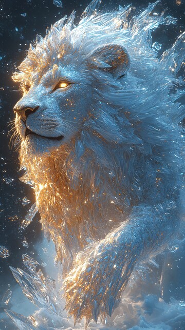 水晶狮子漫步冰原3