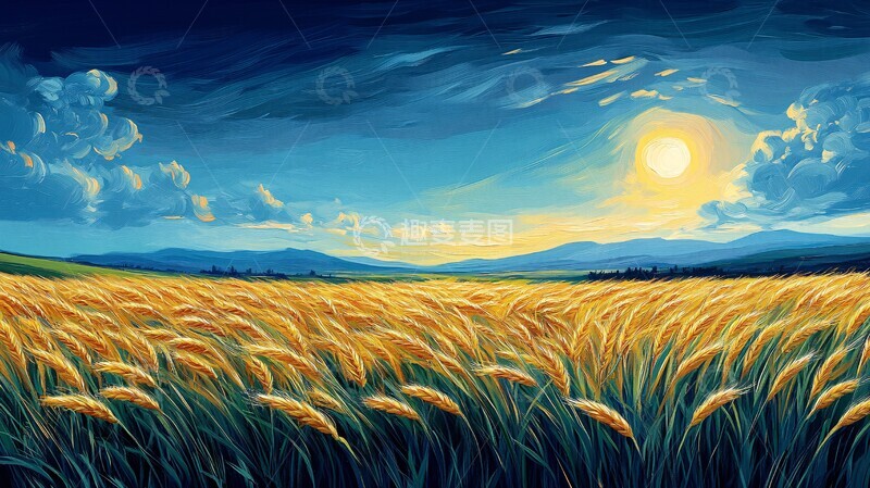 高清大图下载【趣麦麦图】麦田夏日麦田夏日阳光3