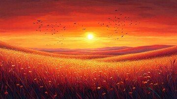 秋草晚霞秋草晚霞天空3