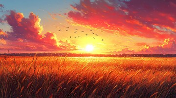 秋草晚霞秋草晚霞天空2