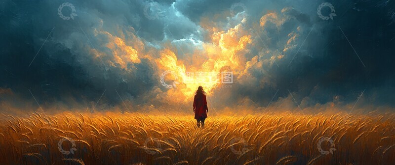 高清大图下载【趣麦麦图】无尽麦田风暴3