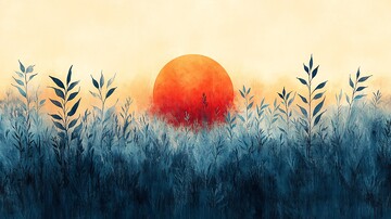 日落植物日落植物白色3