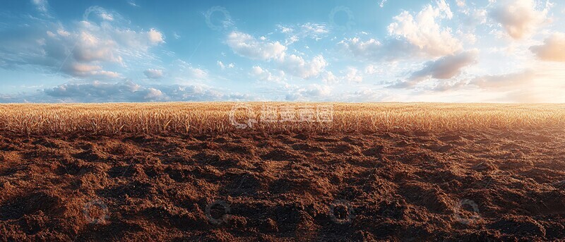 高清大图下载【趣麦麦图】麦田生长黄昏时1