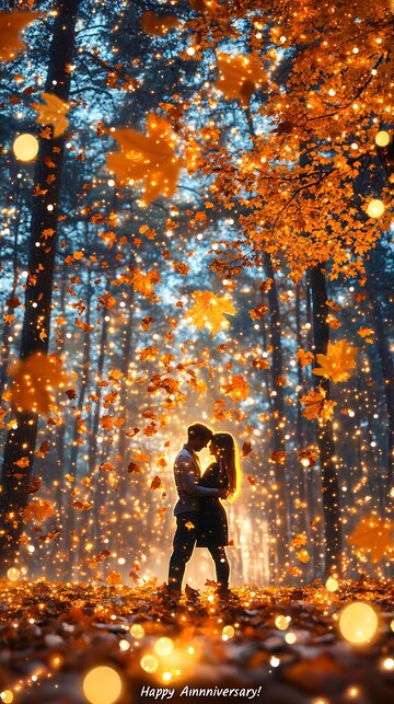 秋叶飘落庆周年1