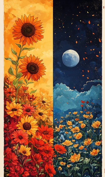 夏秋交接图夏天秋天阳光1