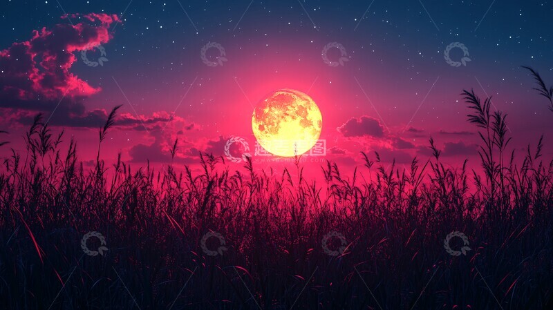 高清大图下载【趣麦麦图】量子星秋日背景1