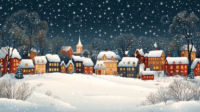 高清大图下载【趣麦麦图】冬日庆典图冬日庆典雪景1