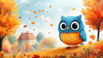 秋季卡通儿童场景1