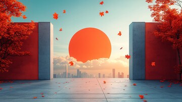 秋日橙阳秋日橙阳浮叶1