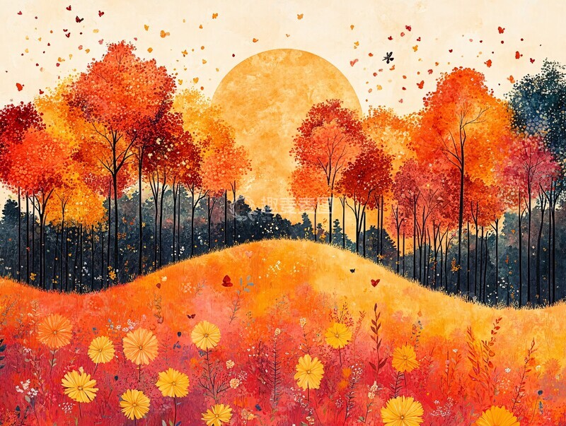 高清大图下载【趣麦麦图】森林中的橙黄色彩3