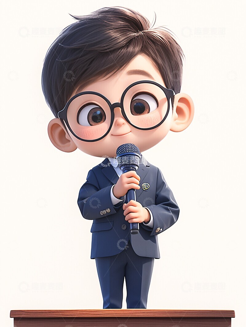高清大图下载【趣麦麦图】小主持人舞台瞬间3