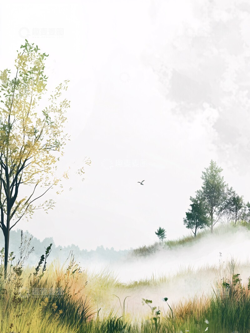 高清大图下载【趣麦麦图】空白暖色景观3