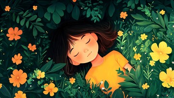 树下草地草地花园背景2