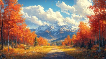 秋日风景线秋日风景树木3