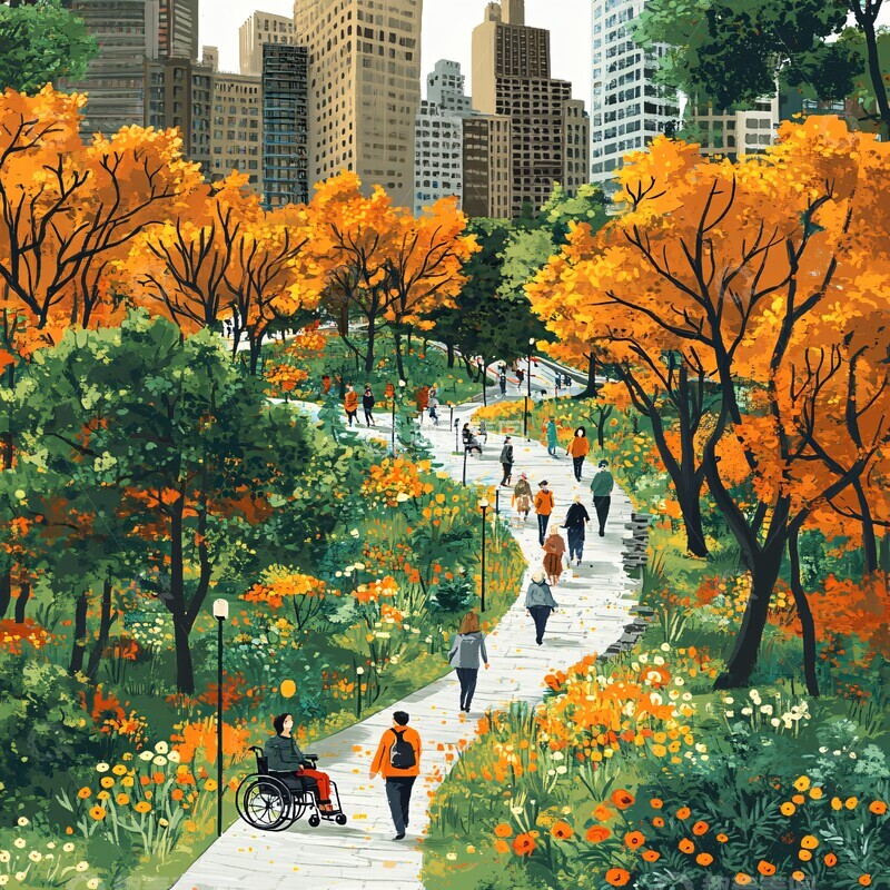 高清大图下载【趣麦麦图】无障碍出行人群2