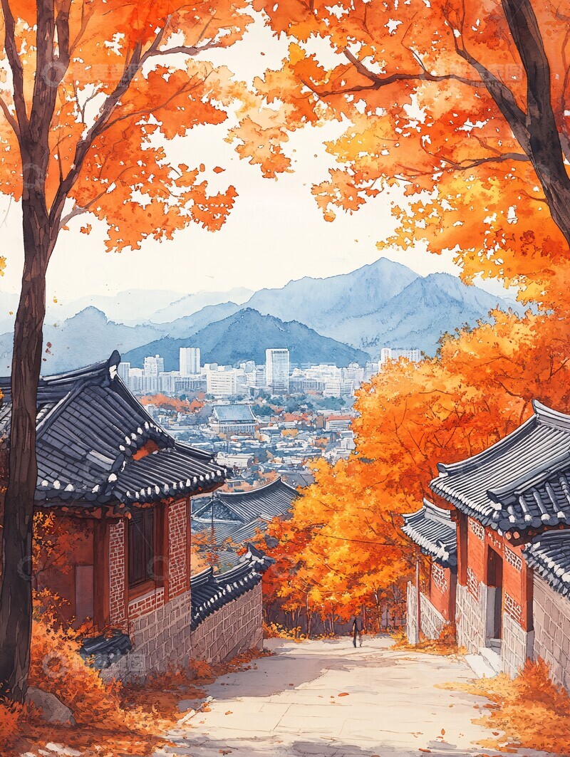 高清大图下载【趣麦麦图】秋叶飘落秋叶飘落树木3