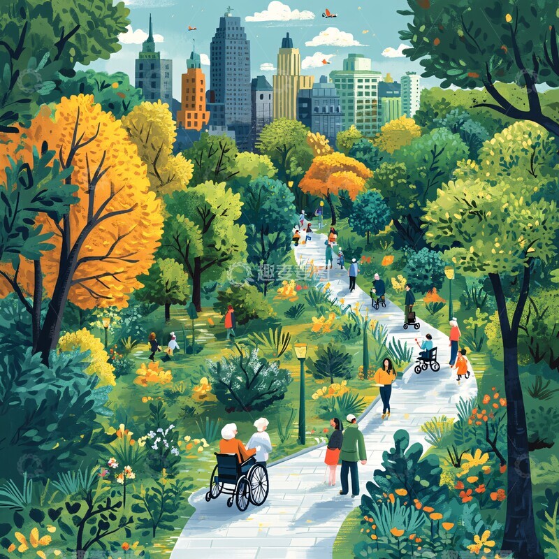 高清大图下载【趣麦麦图】无障碍出行人群3