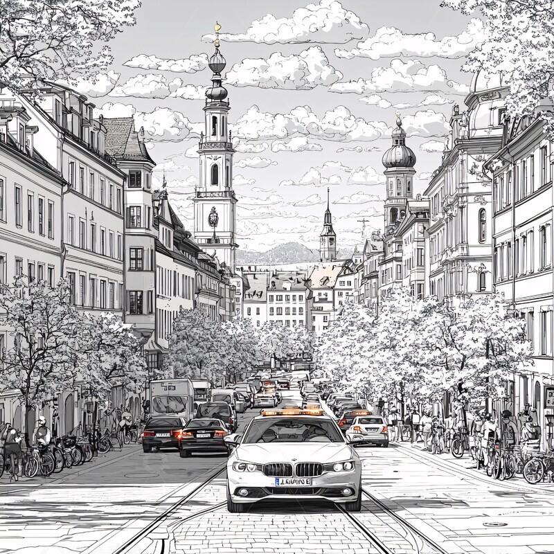 高清大图下载【趣麦麦图】城市交通全景1