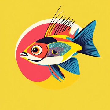 热带鱼几何图案3