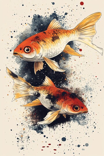 幻想鱼色彩插画2