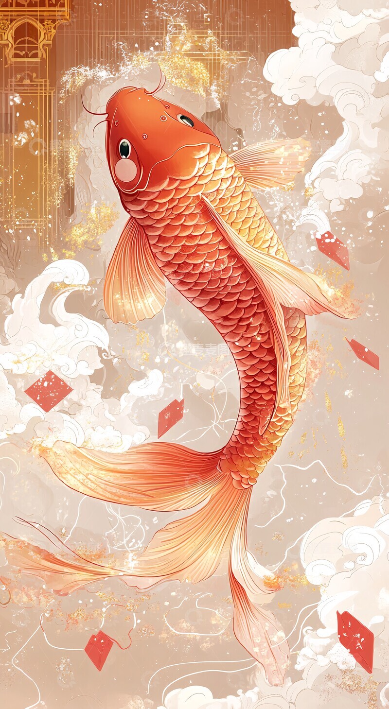 高清大图下载【趣麦麦图】金门红鲤红鲤金门鱼尾3