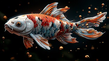 神秘锦鲤侧视图3