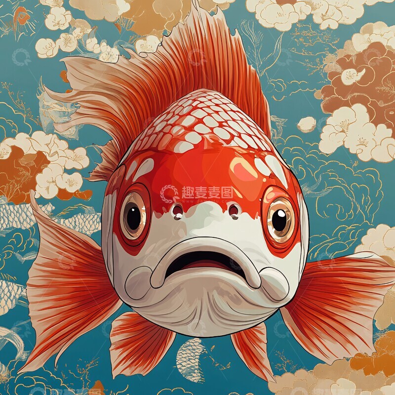 高清大图下载【趣麦麦图】红鲤鱼戏曲脸谱3