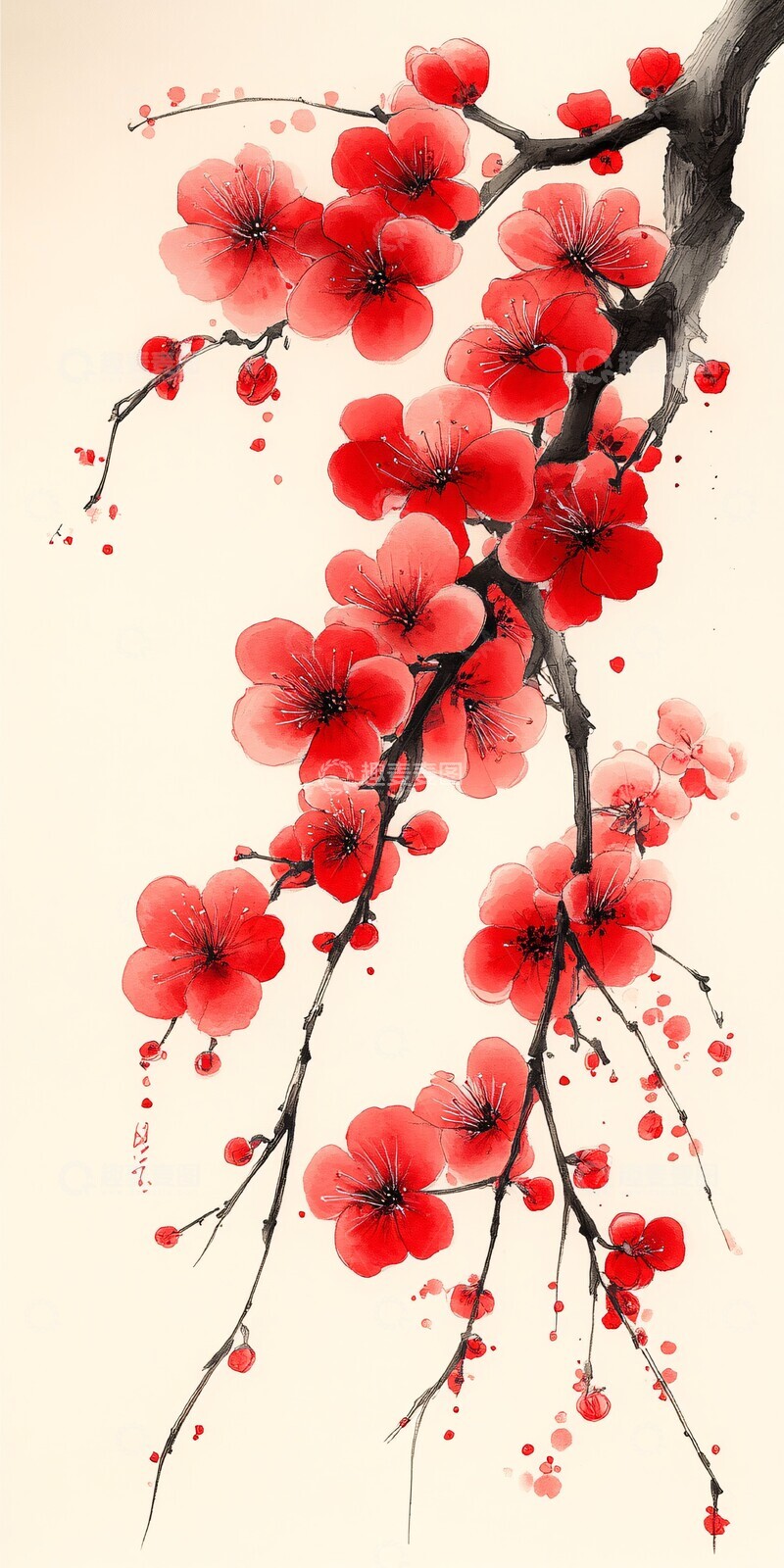 高清大图下载【趣麦麦图】樱花枝条图樱花枝条花朵3