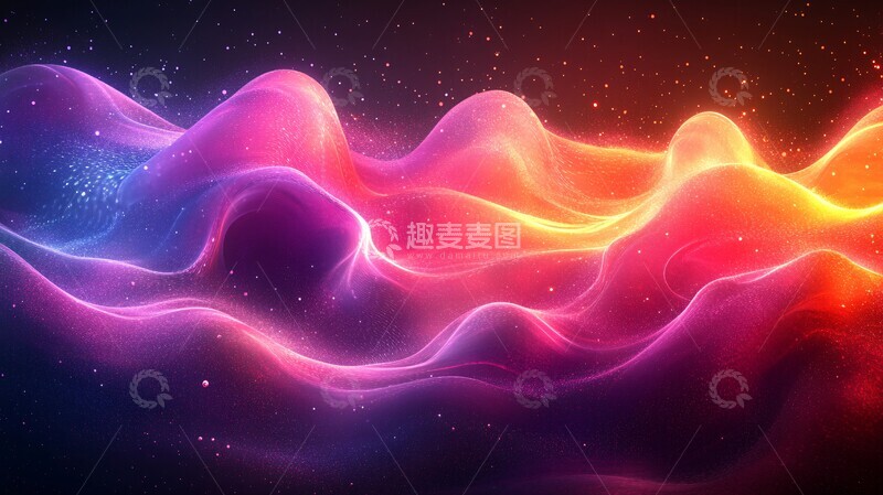 高清大图下载【趣麦麦图】渐变波纹背景7