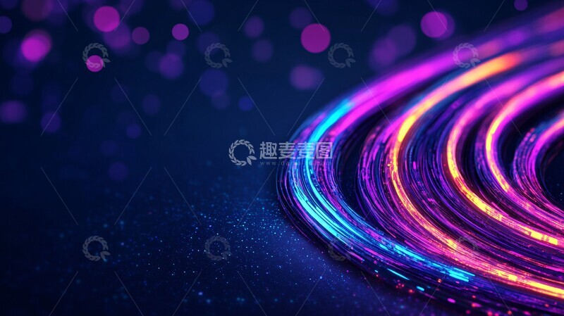 高清大图下载【趣麦麦图】霓虹数字背景2