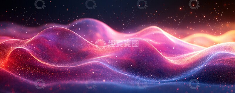 高清大图下载【趣麦麦图】霓虹波浪流动背景3