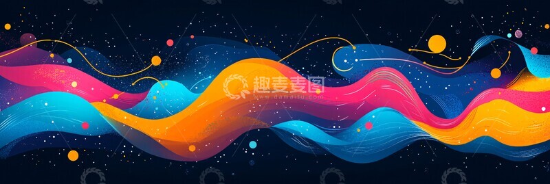 高清大图下载【趣麦麦图】蓝背景科技连接图3