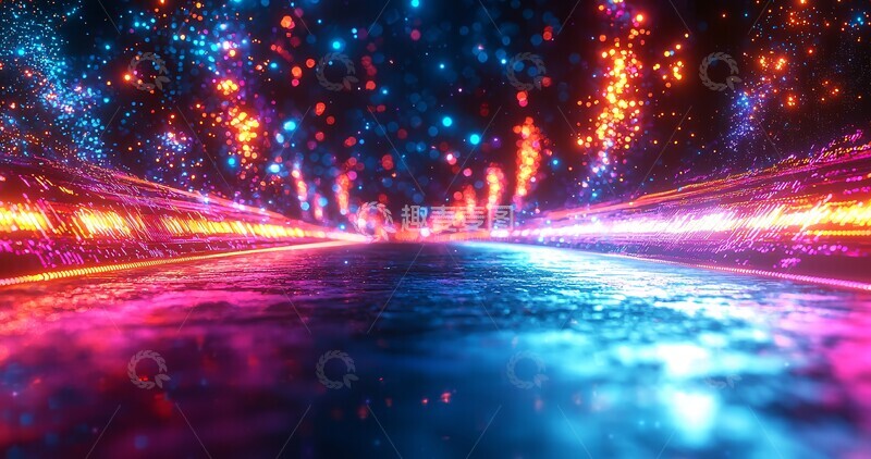 高清大图下载【趣麦麦图】-光纤数据流动效果3