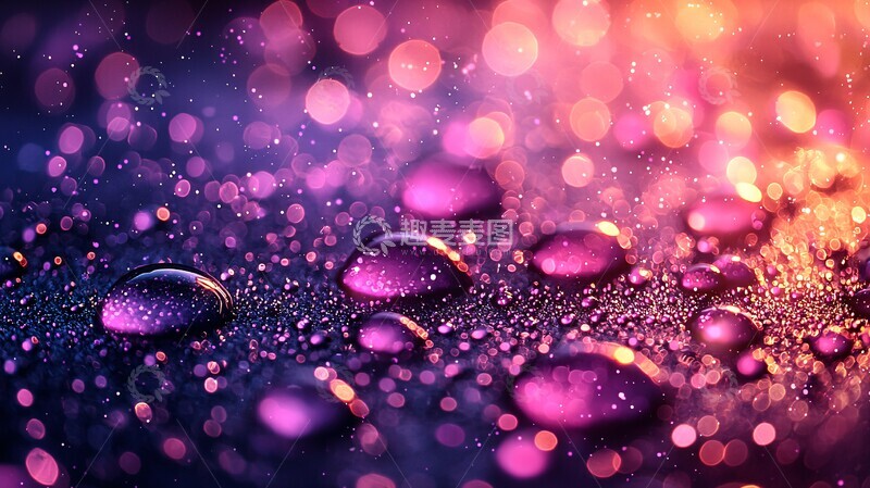 高清大图下载【趣麦麦图】紫色渐变霓虹艺术3