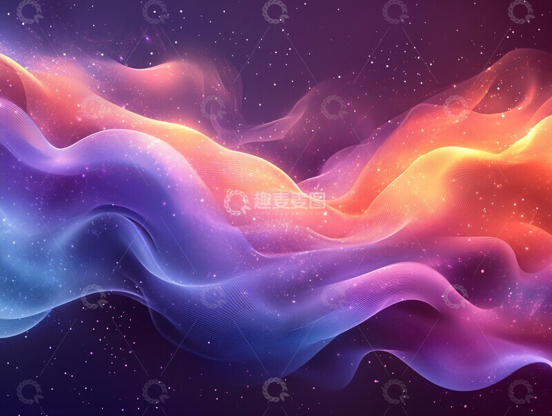高清大图下载【趣麦麦图】紫色蓝色光波背景2