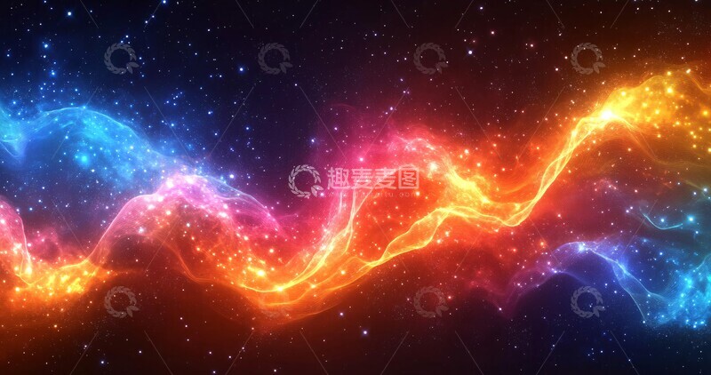 高清大图下载【趣麦麦图】光波星空背景集3