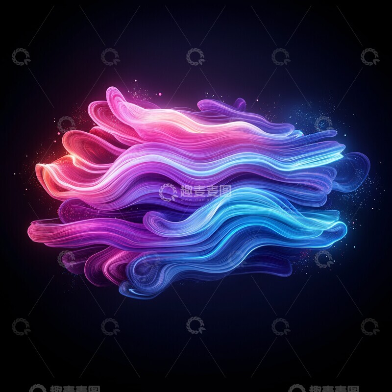 高清大图下载【趣麦麦图】彩色能量流动3