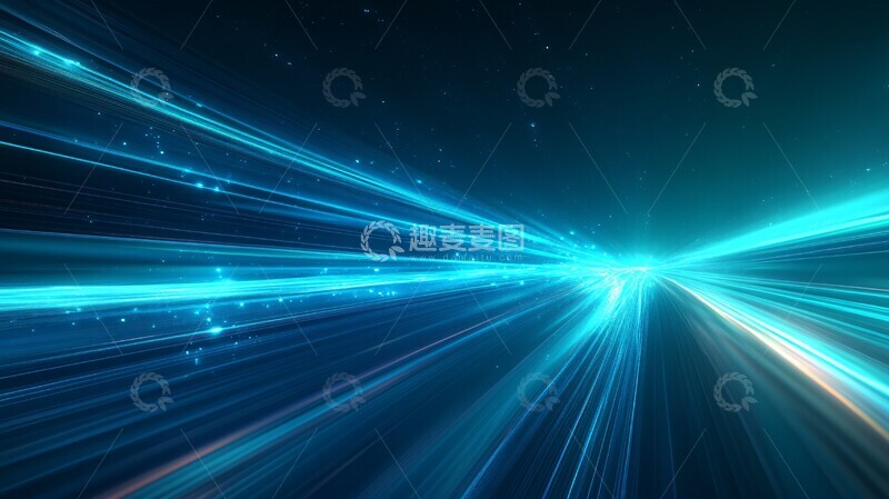 高清大图下载【趣麦麦图】蓝绿霓虹线条3
