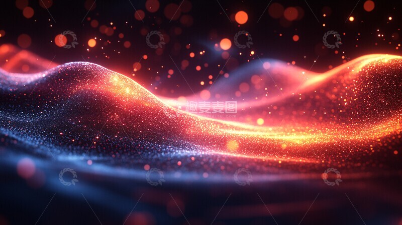 高清大图下载【趣麦麦图】数字波光数字波光红光3