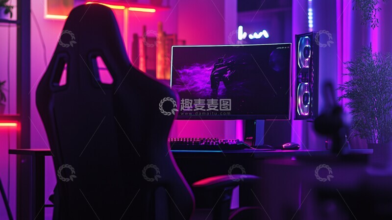 高清大图下载【趣麦麦图】紫色红色流光线1