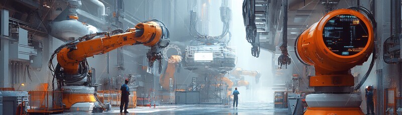 高清大图下载【趣麦麦图】机械臂协同工作1