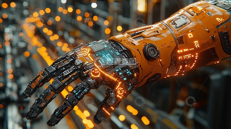 高清大图下载【趣麦麦图】机械臂微芯片组装3