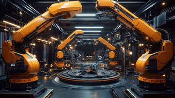 工厂机械臂圆形平台1