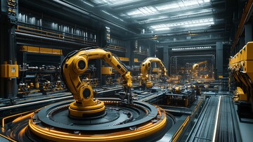 工厂机械臂圆形平台2