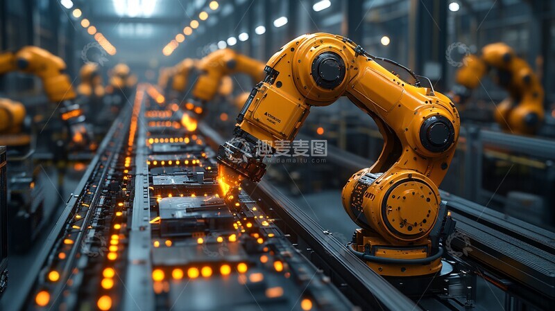 高清大图下载【趣麦麦图】工业机器人全景3